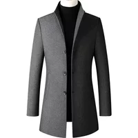 TFETTERS Brand Trench Coat Korean Fashion Business Casual Stand Collar Long Jackets for Men 2026 Autumn Windbreaker Winter Coats