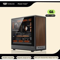 Power Train Zhenjie G1 PC case MATX Wooden panel glass side-transparent support 240/360 water-cooled computer case TYPE-C port