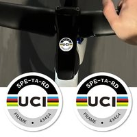 AliExpress NONE 2Pcs Waterproof PVC Bike Stickers UCI Lightning Certified, Durable Sun Resistant Decoration for Road Bicycle