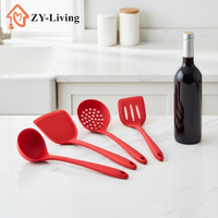 Silicone Kitchen Utensil Set, Food-grade Silicone, Including A Soup Ladle, Spatula, Rice Spoon, And Mixing Spoon