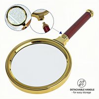 5X-10X Handheld Magnifying Glass Detachable Handle Reading Magnifier 60/70/80/90/100mm HD Lens For Seniors Collection Map