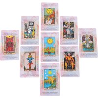 12*7cm Meaning Tarot Deck In Sliding Rigid Gift Box 78 Pcs Tarot Cards with Keywords on Them, Guidebook and Drawstring Pouch