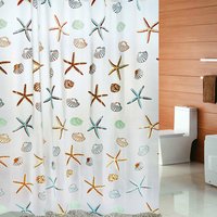 Bathroom Shower Curtain With Thickened Waterproof And Mold Resistant Shower Curtain PEVA Durable Bathroom Screen With Hook