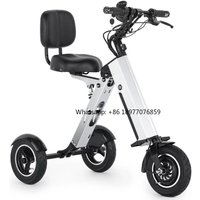 2026 Tricycle Electric 3 Wheel Mobility Scooter Folding With Backrest Seat For Adult Lightweight With Removable Battery