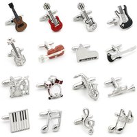 iGame Guitar Cuff Links Quality Brass Material Music Instrument Series Cufflinks For Wedding Men