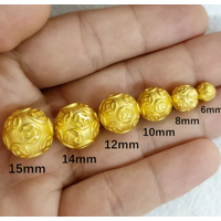 999 real gold beads 24k pure gold ball gold charms fine gold coins beads gold accessories 6mm-12mm