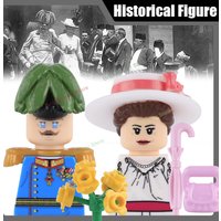 WW1 Military Historical Figures Building Blocks Army King Crown Prince Helmet Handbag Accessories DIY Bricks Toy Children Gifts