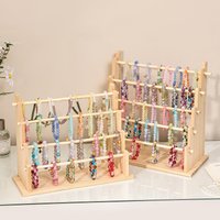 1pc multi-functional wooden bracelet tiered display stand headband hairbandjewelry hanging rack bracelet displayprop festivegift