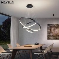 Modern Led Ceiling Chandelier For Villa Living Bedroom Dining Room Wrought Iron Chandelier Home Indoor Lighting Decorative Lamps