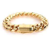 Hip Hop Rock Jewelry Free Custom Logo Name Miami Cuban Link Stainless Steel Bracelet For Men Drop Shipping