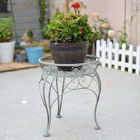 Heavy-Duty Metal Flower Pot Rack - Indoor/Outdoor Plant Stand | Rustproof & Adjustable Shelves for Garden, Patio & Home Decor
