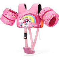 Toddler Swim Vest Toddler Floaties Fit 13-30 Lbs Puddle Kids Jumper with Adjustable Strap Pool Float Jacket Arm Floaties