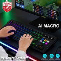 Best K1 PRO Visual LCD AI Keyboard 80% Gaming Mechanical Keyboard Macro Red Axis Wired Detachable Cable RGB Backlight Hot Swap