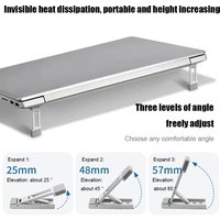 Laptop stand bracket suspended heat dissipation upgrade desktop height increase keyboard lifting invisible support base bracket