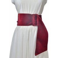 Ceinture large en velours doré pour femme, couvre-taille, bandage décoratif polyvalent, accessoires en duvet, vin rouge, 7cm, automne et hiver, nouveau
