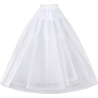 Hoopless Crinoline Petticoat A-line Tulle Underskirt Women's Floor Length Ball Gown Slip for Birdal Wedding Dresss