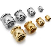 20pcs/Lot Stainless Steel Spacer Beads Charm Loose Bead for Jewelry Making Big Hole Beads DIY Bracelets Necklace Making Supplies