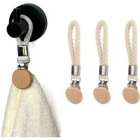 1-6 PCS Towel Clip Household Bathroom Towel Clip Woven Rope Hanging Clip No-Drill Portable Multifunctional Metal Storage Clip