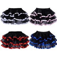 Elastic Petticoat Gothic Women Skirt Petticoat Burlesque Mesh Sexy Micro Mini Tutu Skirt Ladies Performance Steampunk Skirts