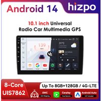 Hizpo 10,1 Zoll 2Din Universal Android13 Autoradio Steuergerät Intelligente Multimedia CarPlay 4G BT GPS Navigation UI7862 UI8581