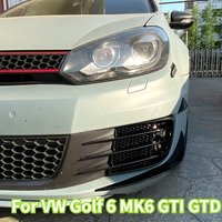 For VW Golf 6 MK6 GTI GTD GTE 2009 2010 2011 2012 2013 Side Splitter Canard Air Blade Tuning Car Front Bumper Side Spoiler