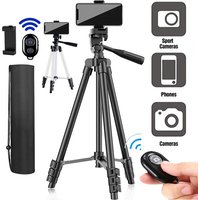 Universal Extendable Tripod Stand With Bluetooth Remote Phone Holder Lightweight Photography Live Tripods For Sports Camera DSLR
