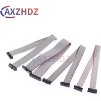 1Pcs 2.54mm Pitch JTAG ISP Gray Flat Ribbon Data Cable FC-6/8/10/12/14/16/18/20/24/26/30/34/40/50 Pin FOR DC3 F/F IDC Box Header