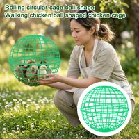 Ball Shaped Movable Chicken House Rollable Free-Range Poultry Enclosure Hutch Plastic Chicken Rolling Cage for Chicks Rabbits
