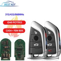 Best Key KeylessGo Remote Car Key for BMW 1 3 5 7 Series X1 X3 X5 X6 X7 F CAS4 CAS4+ FEM 2011-2017 ID49 PCF7953 315/433/868MHz