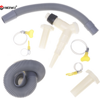 1Set Drainage Tee Adapter Drainages Pipe Fitting For Washing Machine Dryer Drain With Extended Hose