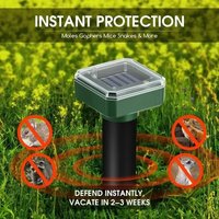 2PCS Solar Powered Energy Sound Wave Sonic Repeller IP44 Outdoor Garden Sensitive Light Control Lawn Lamp Multicolor