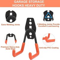 1PC Heavy Duty Wall Mount Bicycle Hanger Hook Anti-slip Metal Garage Storage Organizer Rack for Mountain Bike Tool Home Garage