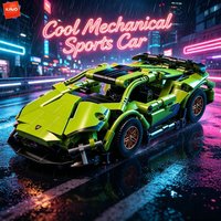 KAVOWORLD 321PCS Technical Green Supercar Building Bricks Model DIY Assembly Educational Toys Birthday Holiday Gifts for Teens
