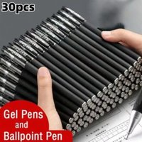 30-Pack 0.5mm Fine Point Gel Pens, Black Ink Ballpoint Pen Set, Smooth Writing for Office, Business Signature, Exam Writing Pen