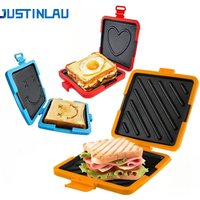 JUSTINLAU Microwave Toastie Maker Food Grade Silicone Non-Stick Plates Quick Cooking and Easy Cleaning Cooking for Crispy Toast