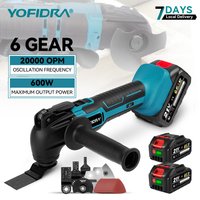 YOFIDRA Oszillierendes Multifunktionswerkzeug Elektrische Säge Trimmer Schaufel Schneidemaschine für Holzbearbeitung Kompatibel mit Makita 18V Akku