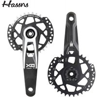 HASSNS Mountain Bike Chainring Crown 32 34 Teeth With Bicycle Sprocket Rotor Crankset 0/3 Degree Single Chainring For NX XO