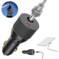 2 in 1 Starlink Mini Car Adapter 12V to 24V DC Step Up Converter Cigarette Lighter Adapter 90W DC+45W Type C Car Charger Power