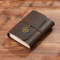 Handmade Retro Passport Travel Notebook Refillable Design Tri-fold Sketchbook Loose-leaf Pages Genuine Leather Planner
