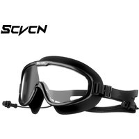 SCVCN Large Frame Swimming Goggles HD Anti Fog UV400 Waterproof Silicone Swim Glasses Adult Competition Surf Beach Snorkeling