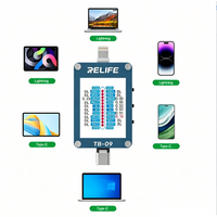 RELIFE TB-09 Tail Plug Dock Detection Tool HD Display For IP Ad Type-C Lightning Charging Port Tester Motherboard PCB Repair