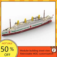 2605PCS MOC HMHS Britannic 1:400 Ship Custom Puzzles Warship Model Technical Set DIY Assembly Creative Kid Toy Xmas Gift