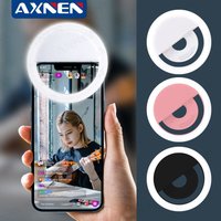 LED Light Ring with USBcharging Phone Lens Selfie Light Mini Circular Fill Light Clip Compatible with iPhone Samsung Xiaomi Poco