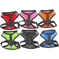 Adjustable Vest-style Pet Harness with Leash, Breathable Polyester Mesh, Reflective Strip Design, for Dogs and Cats