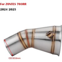 For ZONTES 703RR 2024 2025 Motorcycle Muffler System Exhaust Escape Middle Link Pipe