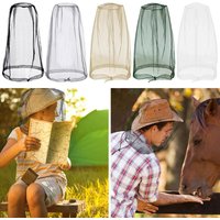 Lightweight Breathable Mesh Mosquito Head Net Anti-Mosquito Insect-Proof Hat Cover for Outdoor Camping Fishing