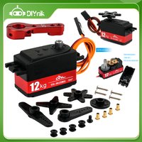 12KG Digital Servo Low Profile Servo Full Metal Gear High Torque 4.8-7.4V 180/270/360 Degree for 1/10 1/8 RC Car Robot TD-9512MG