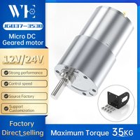JGB37-3530 12/24V DC Getriebemotor 37mm Vollmetallgetriebe 4-1600 U/min Getriebemotor mit hohem Drehmoment und Exzenterwelle