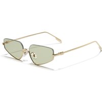 Metal Frame Polygon Sunglasses Polygon Shape Punk Style Semi-Rimless Sun Glasses UV400 Cat Eye Sunglasses Fashion Accessories