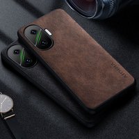 Premium Luxury leather Phone Case for Xiaomi Poco F7 Retro Business Style Solid color cover